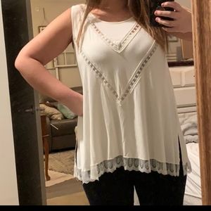 Vici white lace tunic